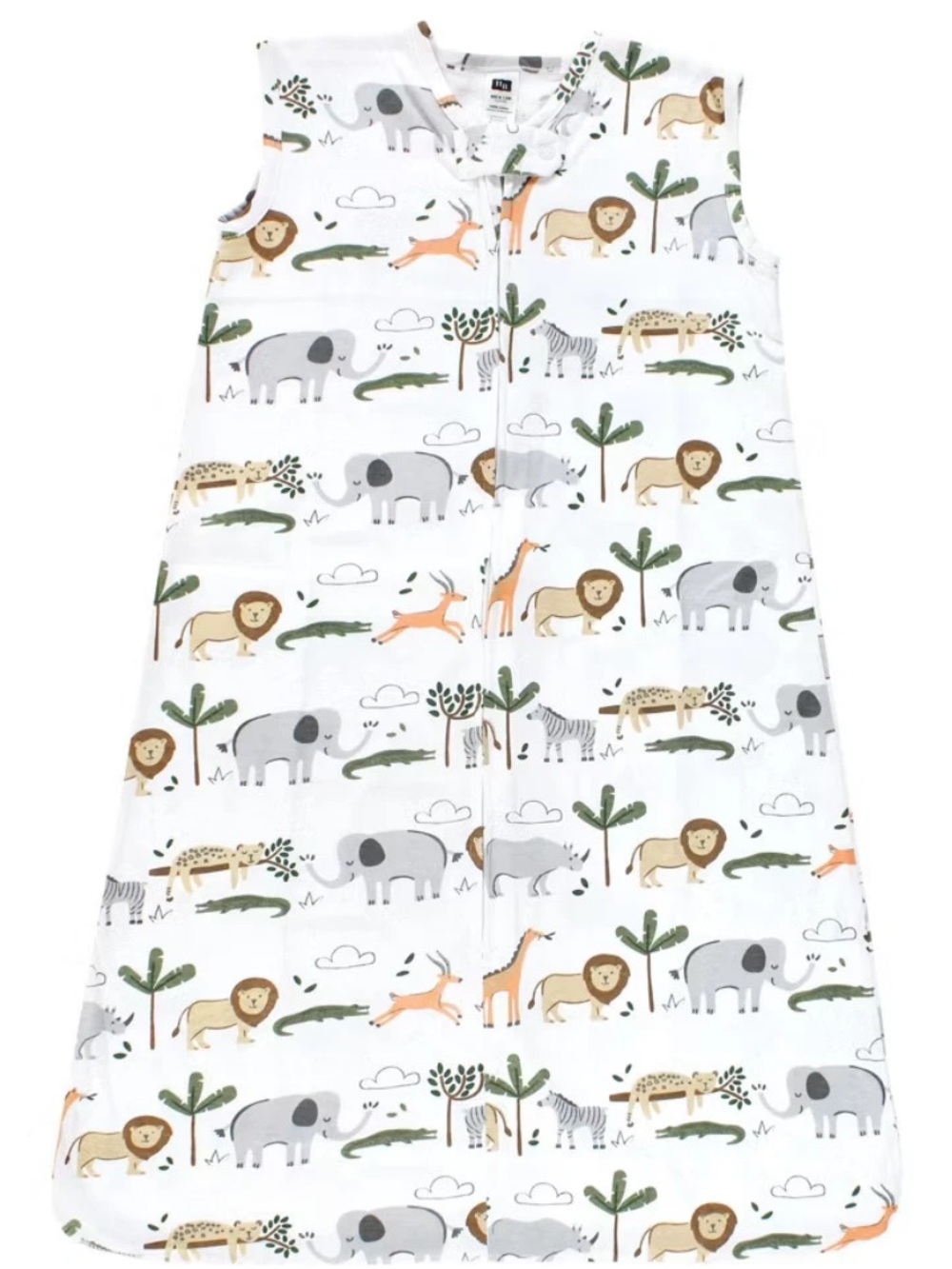 Hudson Baby Cotton Sleeveless Wearable Sleeping Bag Safari - 12 - 18 months NWT